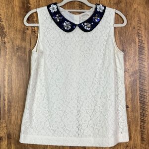 Boden Girls Cream Floral Lace Detail Top from the Johnnie B line, size 15-16Y